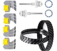 Kit de reparación de aspiradora de piscina para Zodiac MX8 MX6: ejes de neumáticos de repuesto C60 y piezas de cepillo