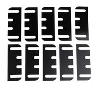 Kit de reparación de bisagras de puerta de 4 pulgadas de PVC, paquete de 10 unidades para relleno y alineación de huecos, cuñas negras para puertas interiores