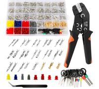 Kit de Reparación de Conectores Eléctricos 970 Piezas, 28 Series de Terminales de Crimpado, 400 Sellos para Cable, Alicate Crimpador SN-58B, 18 Herramientas de Extracción y Pinza
