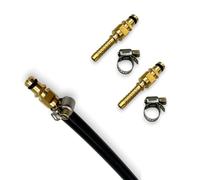 Kit de reparación de manguera de alta presión compatible con Karcher K2 - K7 - Conector de latón con abrazadera - para reequipar y reparar mangueras HD - 2 unidades
