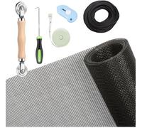 Kit de reparación de mosquiteras Unyqoos® – Fibra de vidrio, 1,2 x 3 m, color , resistente al agua y al calor, fácil de instalar, paquete de 5 unidades