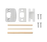 Kit de reparación de placa de golpe de puerta con cuña espaciadora tipo D | Fija los cierres de puerta desalineados rápidamente utilizando un juego de reparación de placas de golpe para una seguridad