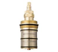 Kit de reparación de válvula mezcladora de ducha de cartucho termostático de latón, carrete de cobre completo para un control estable de temperatura de 20 a 48 °C, anulación de seguridad a 38 °C, para