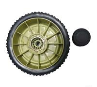 Kit de repuesto de rueda delantera y trasera para cortacésped Honda HR214 HRU214 HRU215 compatible con tamaños de eje 12 de 74 mm y 15 mm de diámetro de orificio (rueda trasera)
