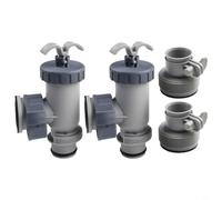 Kit de repuesto para válvula de émbolo de piscina Intex tipo B 25009 10747 con adaptadores de manguera de 1.25 a 1.5 pulgadas compatibles con bombas de filtro 1500 2500 4000 GPH unidades de salmuera