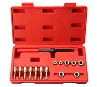 Kit de restaurador de roscas, herramienta métrica portátil de 15 piezas con | Juego de limas de rosca para máquina de motor automotriz, tuerca de husillo, mantenimiento industrial, garaje, taller, hogar