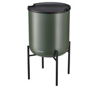 Fiskars Urban Plant Care Sistema de riego automático, Riego automático para Plantas, Depósito de 4,4 l y 4 Conos cerámicos, Acero con Recubrimiento en Polvo, Verde Oscuro/Negro, 1075319