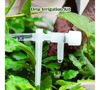 Kit de riego por goteo con válvula reguladora, dispositivo de riego de plantas en maceta, manguera de 4/7mm, ahorro de riego, microgotero para invernadero Regulador de 3 m 3