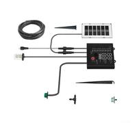 Kit de riego solar por goteo automático, sistema de riego de plantas, controlador de temporizador de manguera de jardín para plantas en maceta al aire libre, patio, balcón, invernadero, planta de