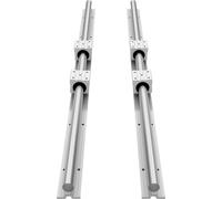 Kit de riel lineal, SBR25, que incluye 2 rieles guía lineales de 1200 mm (47,24 pulgadas) y 4 bloques deslizantes con cojinetes, con eje completamente soportado, ideal para máquinas de corte, pulido, 