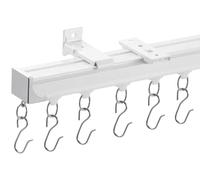 Kit de rieles para cortinas, estructura metálica, mecanismo deslizante, tipo 1