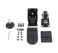 Kit de rueda delantera resistente para ruedas delanteras, ruedas plegables de acero inoxidable con bandas de rodadura de goma silenciosas, accesorio ergonómico de caja de herramientas de capacidad de