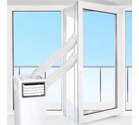 Kit de sellado de puerta de aire acondicionado móvil, sellador de escape de doble manguera con cremallera para puertas correderas, balcón, terraza, junta de panel de CA portátil (3 metros)