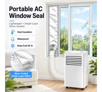 Kit de Sellado para Ventana de Aire Acondicionado Portátil, Tela de Sellado para Ventana Corredera, para Manguera de Extracción de Aire Acondicionado, Aislamiento Térmico, Impermeable 25x100cm