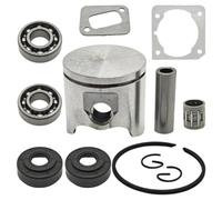 Kit de sello de aceite con rodamiento de bolas de cigüeñal de pistón de 40mm Compatible con jaula de aguja de anillo de motosierra 340 345 2141 2145