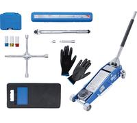 Kit de servicio para cambio de neumáticos BGS technic, que incluye un gato hidráulico de 2,5 toneladas (33 kg)