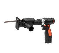 Kit de sierra alternante eléctrica, adaptador portátil de taladro inalámbrico con 3 cuchillas para sierra de calar de corte de madera y metal