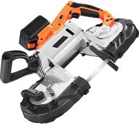 Kit de sierra de cinta portátil de 20V, con una profundidad de corte de 127 mm x 115 mm, para uso con corriente alterna de 220V, sierra de cinta de 360W con motor sin escobillas, batería de 4.0 Ah, si