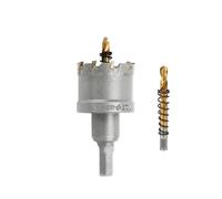 Kit de sierra perforadora TCT de 41 mm, broca de carburo de tungsteno con broca piloto chapada en titanio para metal duro, aleación, aluminio, acero inoxidable, plástico, hierro