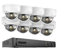 Kit de sistema de videovigilancia de 8 canales, con 4 cámaras de 12 megapíxeles de alta resolución y un disco duro de 2 TB