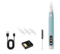Kit de soldador con batería de 1100 mAh, bolígrafo de calentamiento rápido en 8 segundos, herramienta de soldadura inalámbrica portátil para cuentas de joyas, fusión de cera, quema de madera (rosa