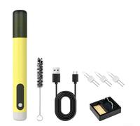 Kit de soldador con batería de 1100 mAh, bolígrafo de calentamiento rápido en 8 segundos, herramienta de soldadura inalámbrica portátil para cuentas de joyas, fusión de cera, quema de madera (rosa