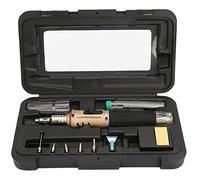 Kit de soldador de butano, Juego de 10 de Soldador Inalámbrico de Butano Soldadura Pluma Herramienta para soldadura, termorretráctil, Joyería, artesanía y pasatiempos, Máx. 1300 ℃(dorado)
