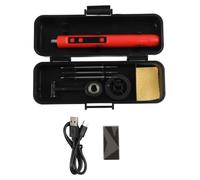 Kit de soldador inalámbrico recargable por USB, control de temperatura digital de 180-450 °C, herramienta de soldadura de precisión para manualidades, fabricación de joyas (gris)