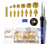 Kit de soldador, juego de insertos roscados, puntas de soldador de temperatura ajustable para insertos roscados, tuercas de fusión M2 M3 M4 M5 M6 M8, accesorios compatibles para impresora 3D
