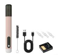 Kit de soldador portátil con carga de calentamiento rápido, herramienta de plástico de metal inalámbrico para joyas, cuentas, madera, quemado, cera, reparación de hilos de fusión, proyectos de tejido