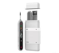 Kit de soldador USB inalámbrico eléctrico con pantalla digital, calentamiento rápido para placa de circuito, herramienta de reparación de precisión de 5.9 pulgadas (blanco)