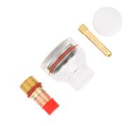 Kit de Soplete WP Accesorios de Soldadura por Arco de Argón Lente de Gas del Soplete WP Copa de Vidrio Transparente Cuerpo de Pinza de Cobre para Soplete de Soldadura WP-17/18/26(1.6mm)
