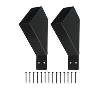 Kit de soporte de pérgola de 45 grados, soporte de ángulo de hierro negro para fijación de madera, herrajes de estructura de juntas de madera robustos para soportes de toldo y cubiertas de patio