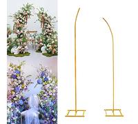 Kit de soporte para decoración de arco de fiesta con 2 soportes de arco de boda, 2.5 m/2.1 m, soporte de arco de metal reutilizable, marco de arco curvado para boda, fiesta de cumpleaños, 3 colores