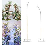 Kit de soporte para decoración de arco de fiesta con 2 soportes de arco de boda, 2.5 m/2.1 m, soporte de arco de metal reutilizable, marco de arco curvado para boda, fiesta de cumpleaños, 3 colores