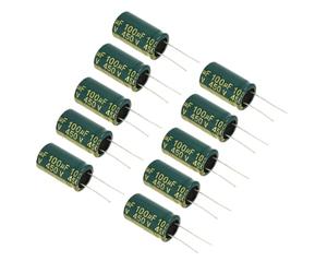 Kit de Surtido de Condensadores Electrolíticos 100UF 450V 10pcs Condensadores Radiales para Proyectos de Bricolaje y Aplicaciones Electrónicas (450V 100uf 10 piezas en una bolsa)