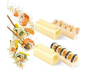 Kit de Sushi Euroxanty - Molde de Sushi Redondo y Corazón - Set de Sushi Roller Mold - Arroz Forma - Regalos para Principiantes DIY (Beige)