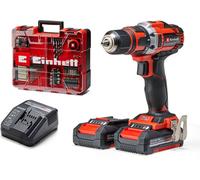 Einhell Set de taladro atornilador con batería TE-CD 18/40 Li + 69 (2x2,0 Ah) Power X-Change (18 V, Li-Ion, 40 Nm, incl. 2 baterías de 2 Ah y cargador, maletín, accesorios con 69 piezas)