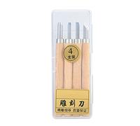 Kit de Tallado de Madera 4 Paquetes, Cuchillo Tallado Madera Cómodos Cinceles Carpintería Metal Herramientas Grabado Cabezal Corte Cabezal Duro, Kit 4 Paquetes, (Establecer No. 4)