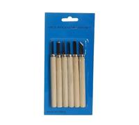 Kit de tallado en madera Juego De Herramientas Mano Con Cuchillo Cincel For Tallar Madera, 3-12 Uds., For Tallado Básico Y Detallado(6pcs)