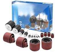 Kit de tambor de lijado de óxido de aluminio con cuatro diámetros de tambor de 13 mm, 19 mm, 25 mm, 38 mm para necesidades de pulido de madera, metal y plástico (C)