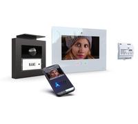 Kit de timbre con videocámara, color antracita y blanco - Pantalla táctil de 7 pulgadas - Carcasa de aluminio - Ideal para casas unifamiliares