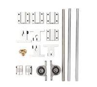 Kit de tornillos de avance T8x8 con eje de varilla guía de movimiento lineal con soporte de eje de bloque de cojinete deslizante SC8UU Acoplamiento flexible para automatización (8-200)