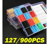Kit de Tubos Termocontraíbles de 127/900 Piezas, Protector de Cables Eléctricos Impermeable, Funda Aislante Termorresistente 800pcs-Box
