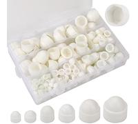 Kit de Tuercas de Bellota, 160 Piezas Cúpula Tuerca Tornillos Hexagonales Perno Cubierta Tuercatuercas Bellotas M4 M5 M6 M8 M10 M12 Blanco