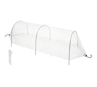 Kit de túnel de cultivo de 4 pies con cubierta de malla y estacas para el suelo, aros de jardín transpirables alternativos para protección de cultivos