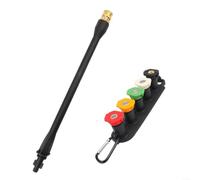 Kit de varita de extensión para lavadora a presión, acoplamiento rápido de latón de 1/4 pulgadas para adaptador Karcher, herramienta de limpieza de canalones de alta presión, lavado de entrada de