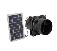 Kit de Ventilador de Panel Solar de 10W y 12V, Ventilador de Escape con Energía Solar de Tubo Redondo, Ventiladores de Ventilación Solares ABS para Gallinero, Casa de Mascotas,