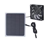 Kit de Ventilador de Panel Solar, Ventilador Solar de 6W con Red de Protección para Acampar, Cobertizo, Invernadero, Hogar, Exterior, Casa de Perro, Gallinero, Ventilador Solar Portátil Impermeable