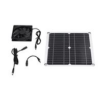 Kit de Ventilador de Paneles Solares de 12W, Ventilador con Energía Solar USB para Invernaderos, Cobertizos, Casas de Mascotas, Mini Ventilador Ligero Portátil